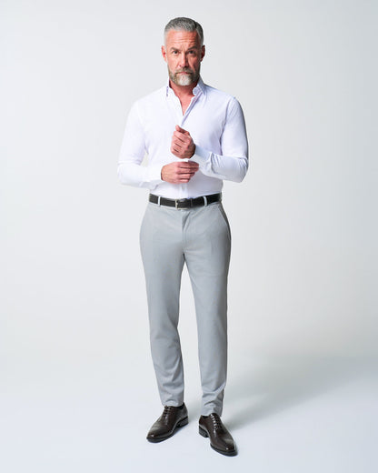 State & Liberty Athletic Fit Stretch Suit Pants - Grey Houndstooth Microcheck