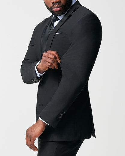 State & Liberty Athletic Fit Stretch Blazer - Heathered Black