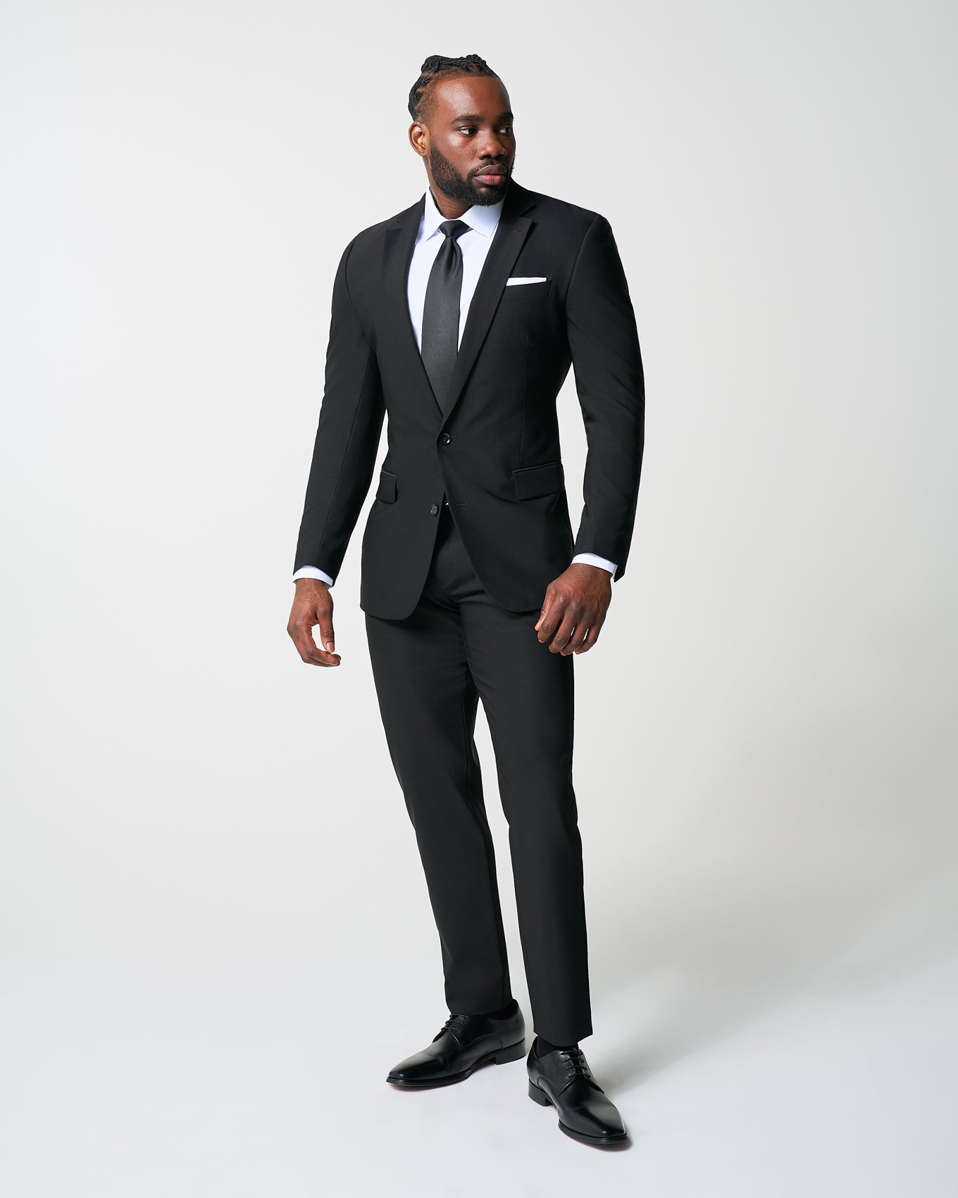 State & Liberty Athletic Fit Stretch Blazer - Heathered Black