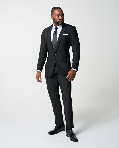 State & Liberty Athletic Fit Stretch Blazer - Heathered Black