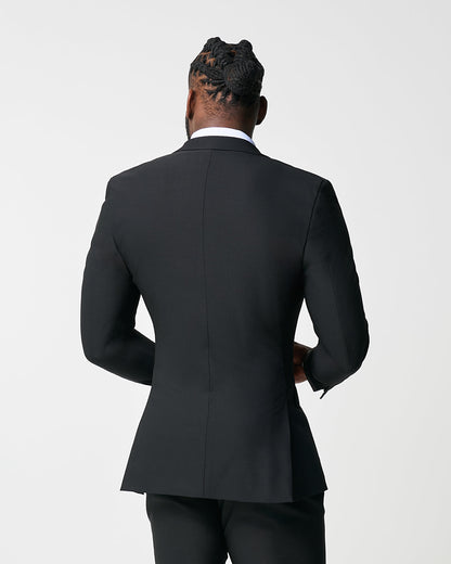State & Liberty Athletic Fit Stretch Blazer - Heathered Black