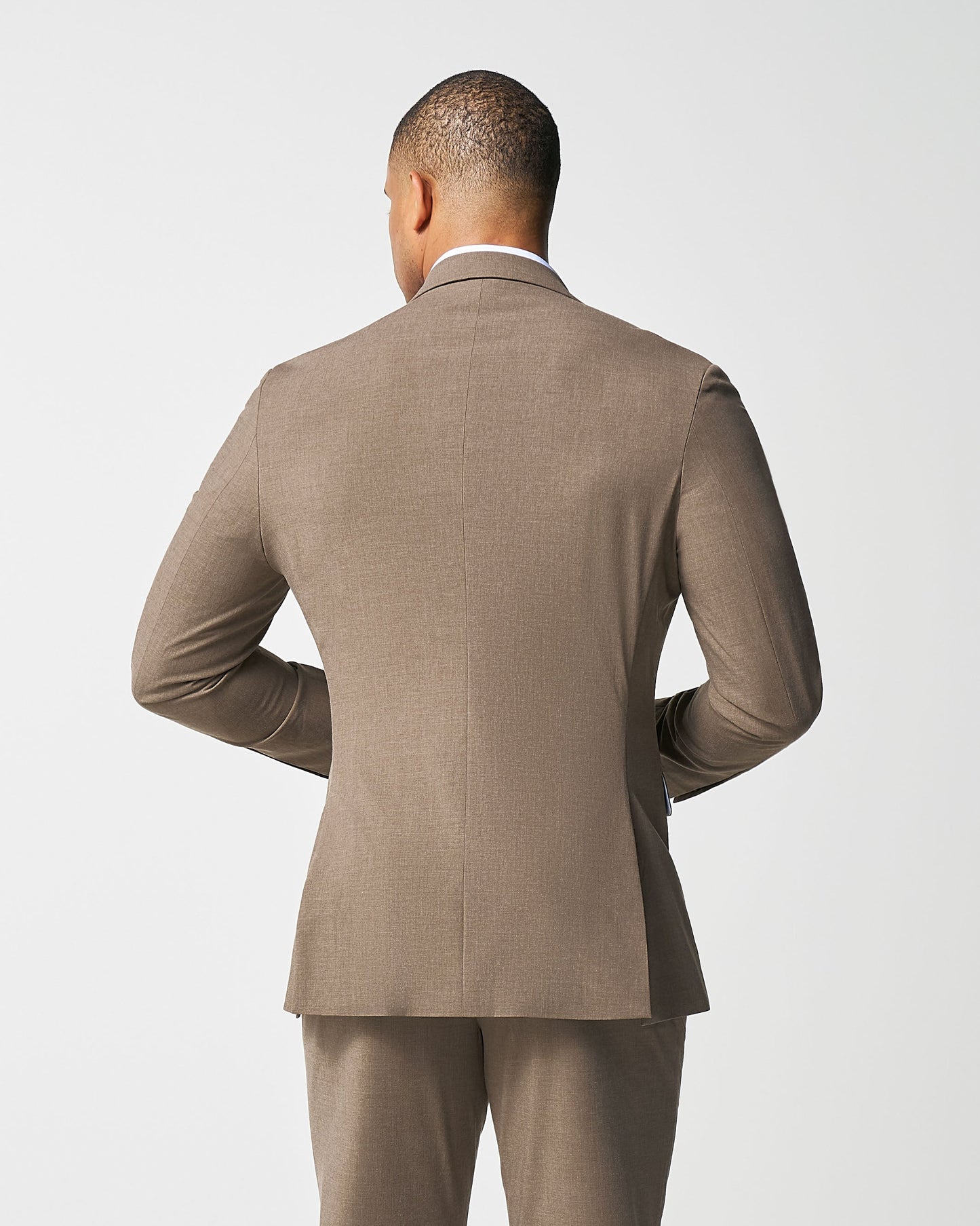 State & Liberty Athletic Fit Stretch Blazer - Lightweight Heathered Latte