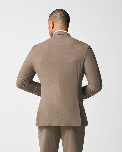 State & Liberty Athletic Fit Stretch Blazer - Lightweight Heathered Latte
