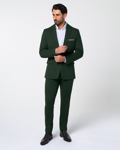 State & Liberty Athletic Fit Stretch Blazer - Solid Hunter Green