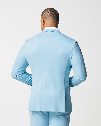 State & Liberty Athletic Fit Stretch Blazer - Solid Cool Blue