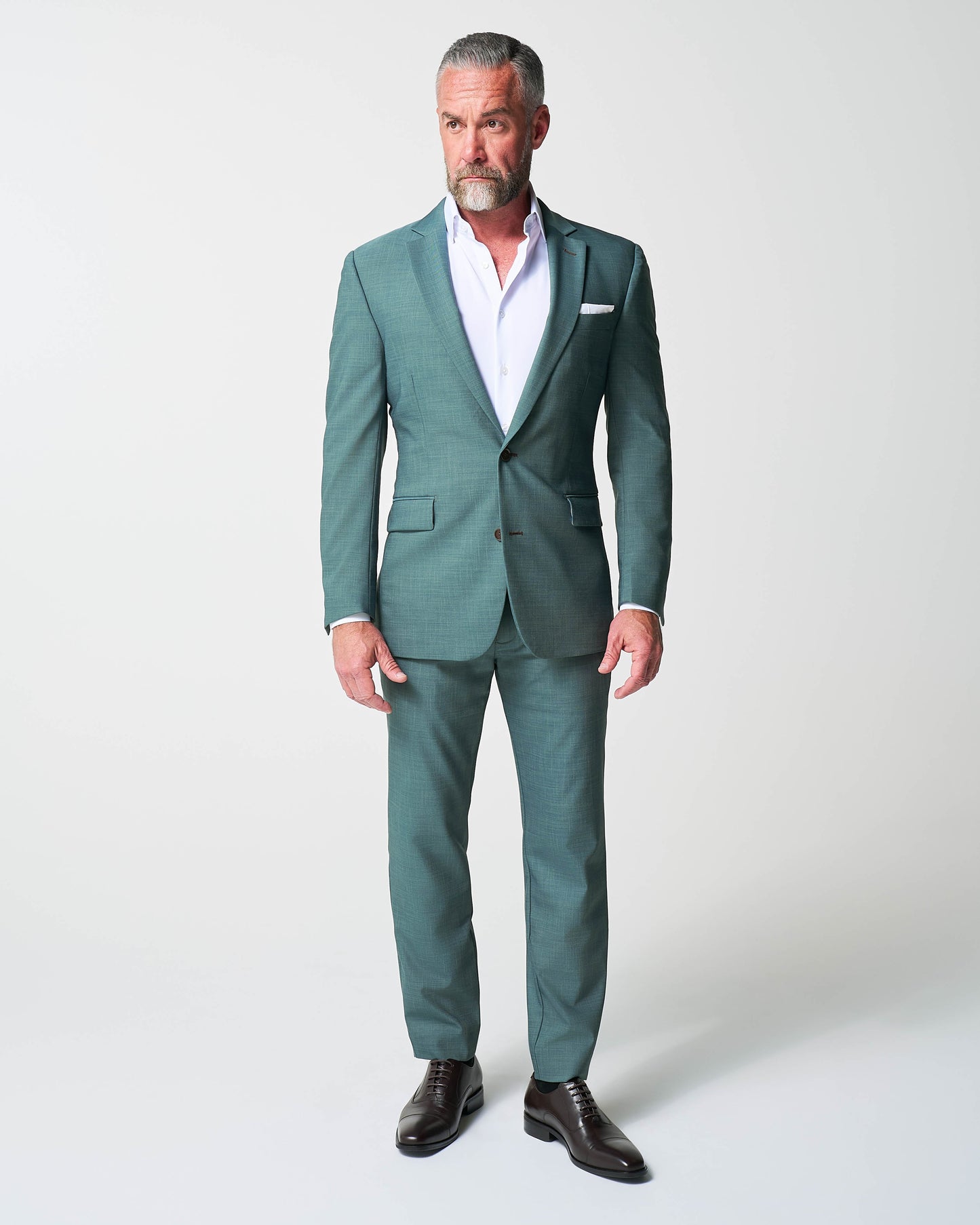 State & Liberty Athletic Fit Stretch Blazer - Heathered Sea Green