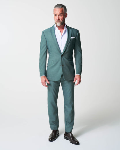 State & Liberty Athletic Fit Stretch Blazer - Heathered Sea Green