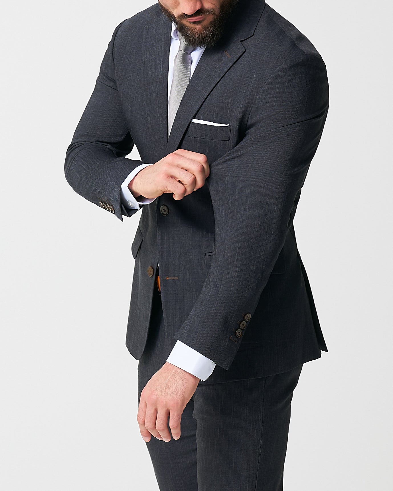State & Liberty Athletic Fit Stretch Blazer - Heathered Midnight Navy