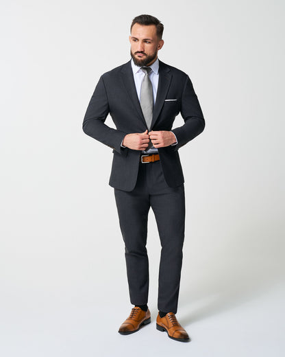 State & Liberty Athletic Fit Stretch Blazer - Heathered Midnight Navy