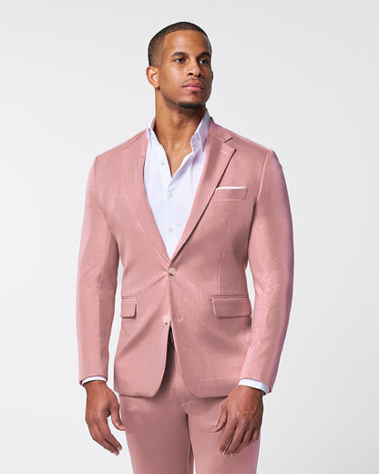 State & Liberty Athletic Fit Stretch Blazer - Solid Rose