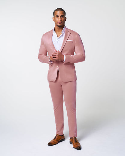 State & Liberty Athletic Fit Stretch Blazer - Solid Rose