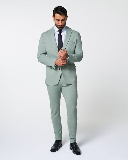State & Liberty Athletic Fit Stretch Blazer - Solid Dusty Sage