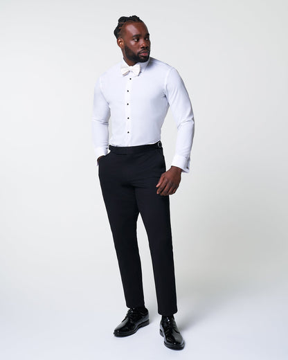 State & Liberty The Solid White Tuxedo Shirt