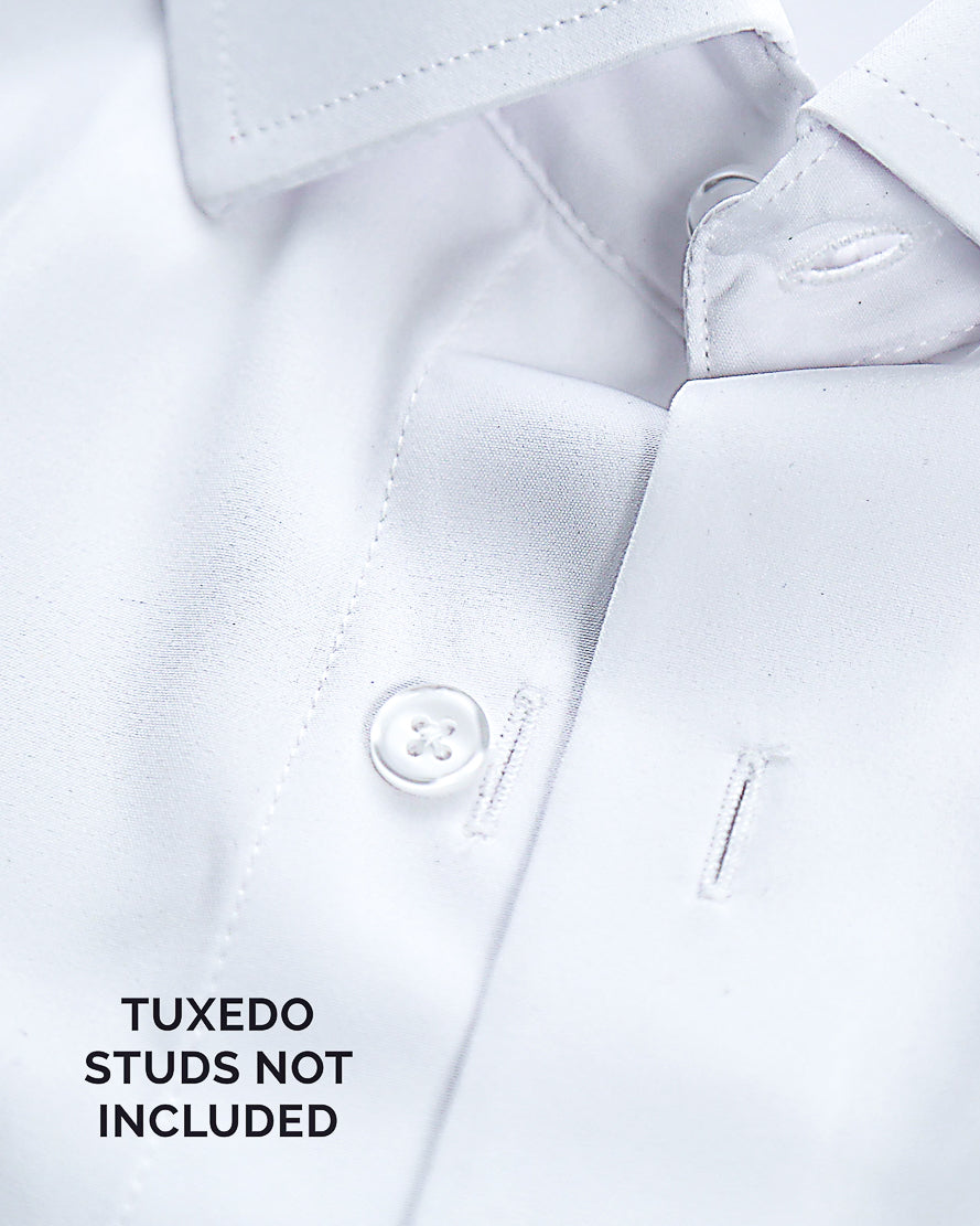 State & Liberty The Solid White Tuxedo Shirt