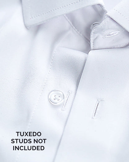 State & Liberty The Solid White Tuxedo Shirt