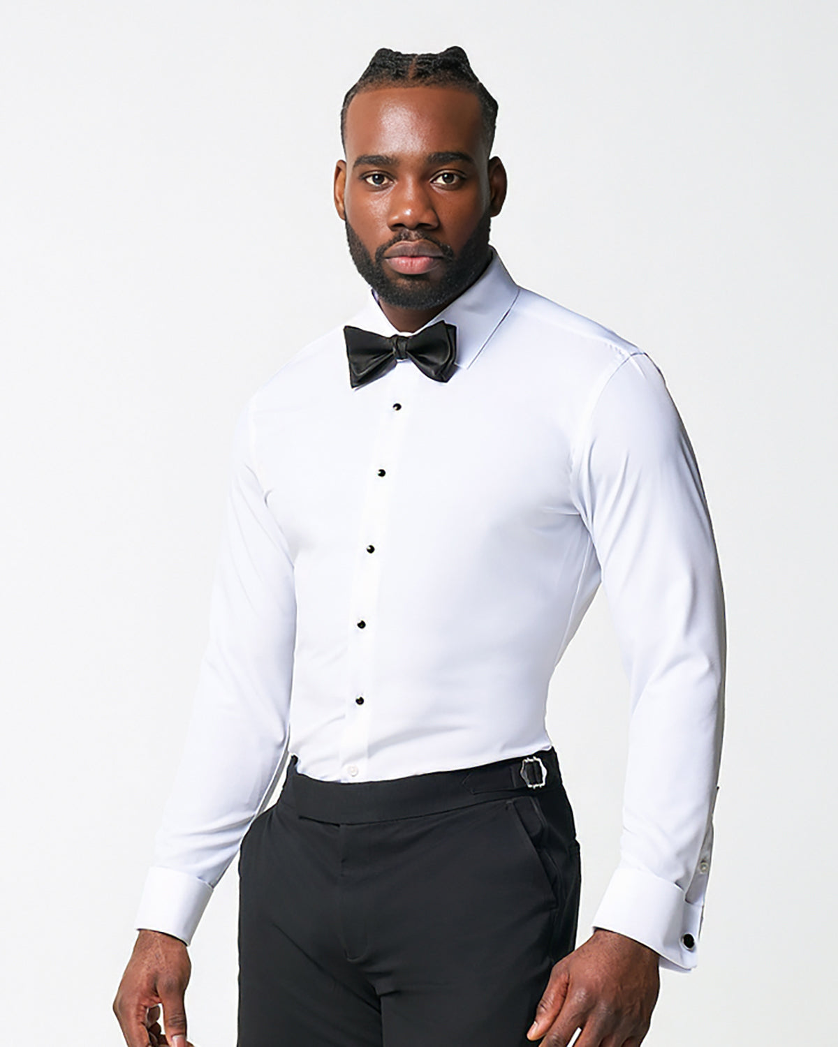 State & Liberty The Solid White Tuxedo Shirt