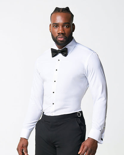 State & Liberty The Solid White Tuxedo Shirt