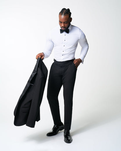 State & Liberty The Solid White Tuxedo Shirt
