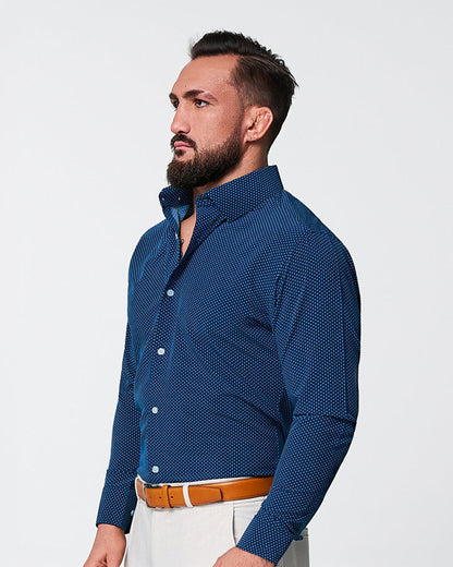 State & Liberty "The Boylston" Navy with White Polka Dots