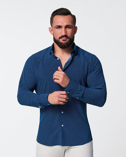 State & Liberty "The Boylston" Navy with White Polka Dots