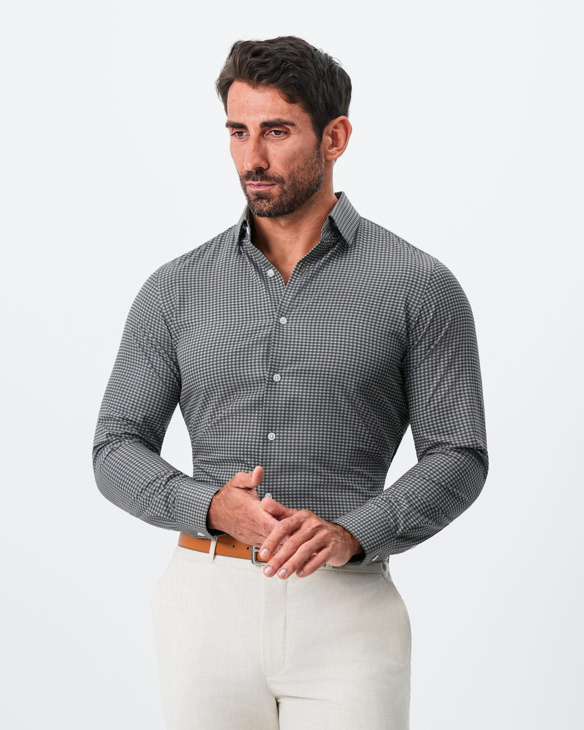State & Liberty "The Matty" Dark Green & Light Blue Mini Check