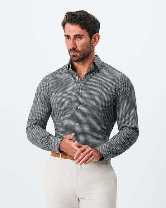 State & Liberty "The Matty" Dark Green & Light Blue Mini Check