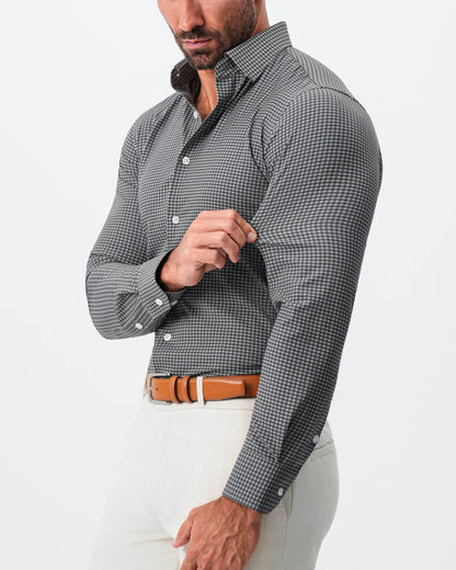 State & Liberty "The Matty" Dark Green & Light Blue Mini Check