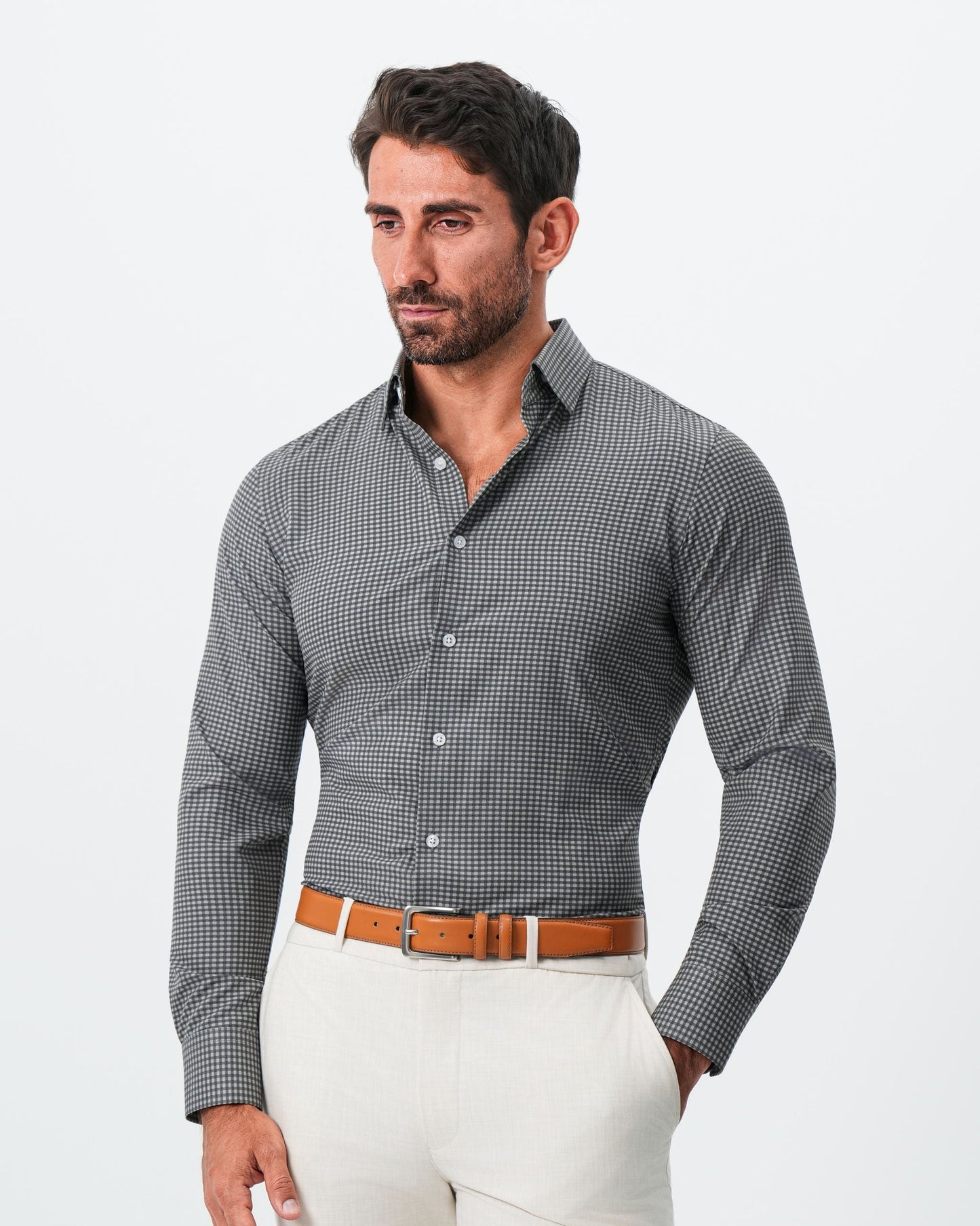 State & Liberty "The Matty" Dark Green & Light Blue Mini Check