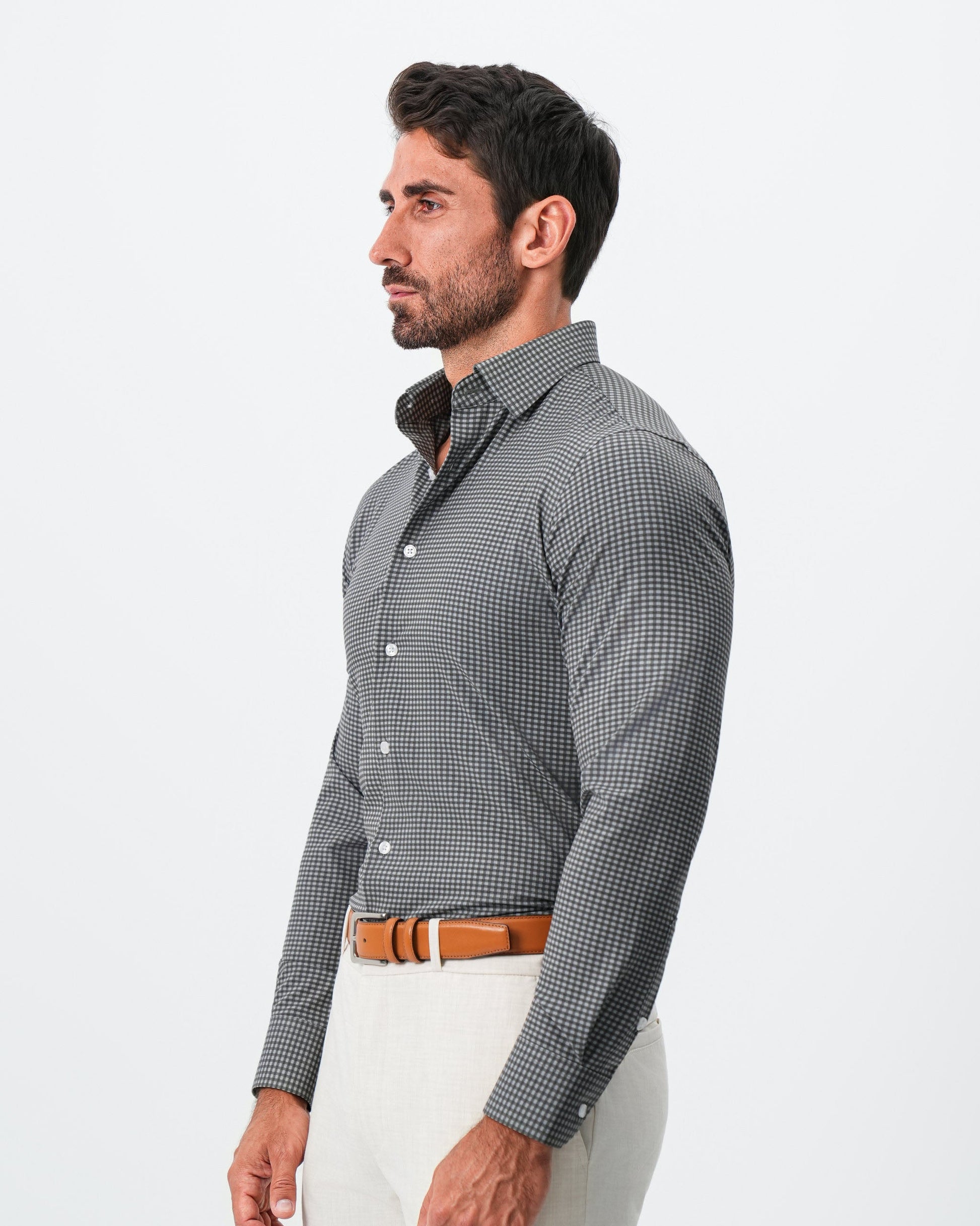 State & Liberty "The Matty" Dark Green & Light Blue Mini Check