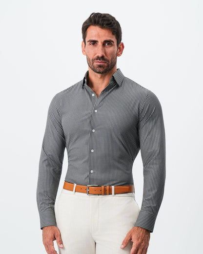 State & Liberty "The Matty" Dark Green & Light Blue Mini Check