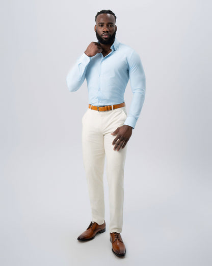State & Liberty "The Stone" Light Blue Micro Diamond Geo Print