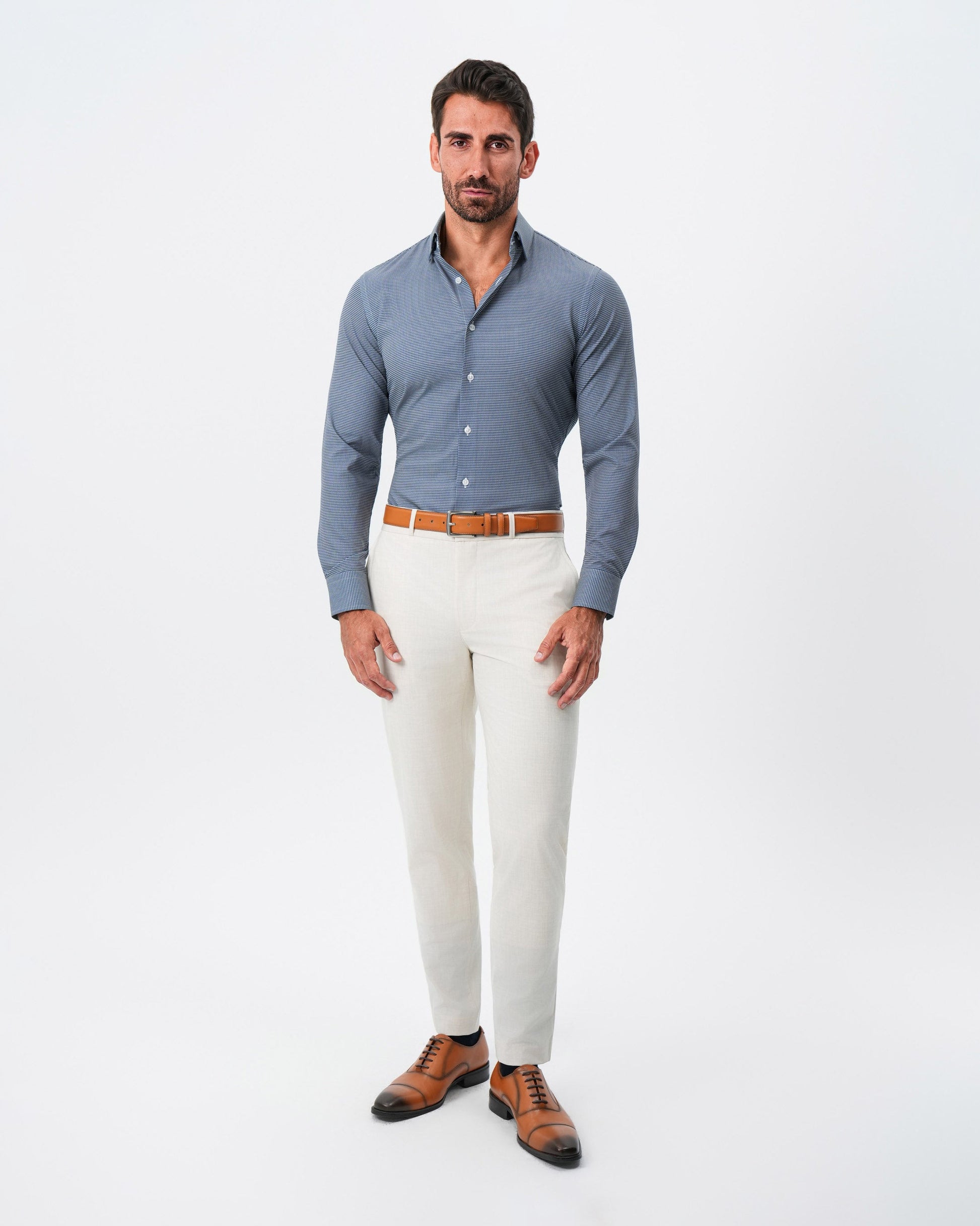 State & Liberty "The Holland" Dark Navy Micro Houndstooth