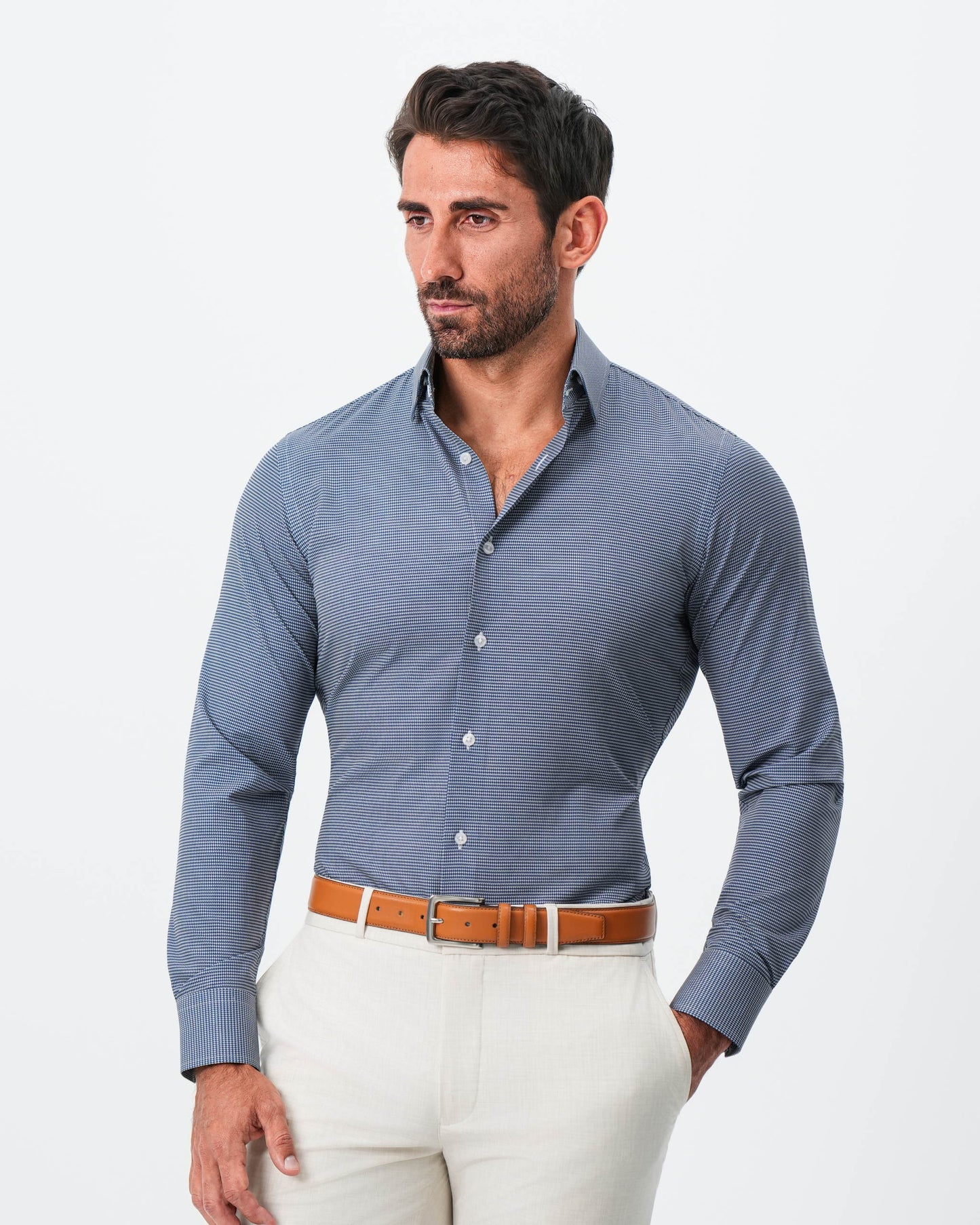 State & Liberty "The Holland" Dark Navy Micro Houndstooth