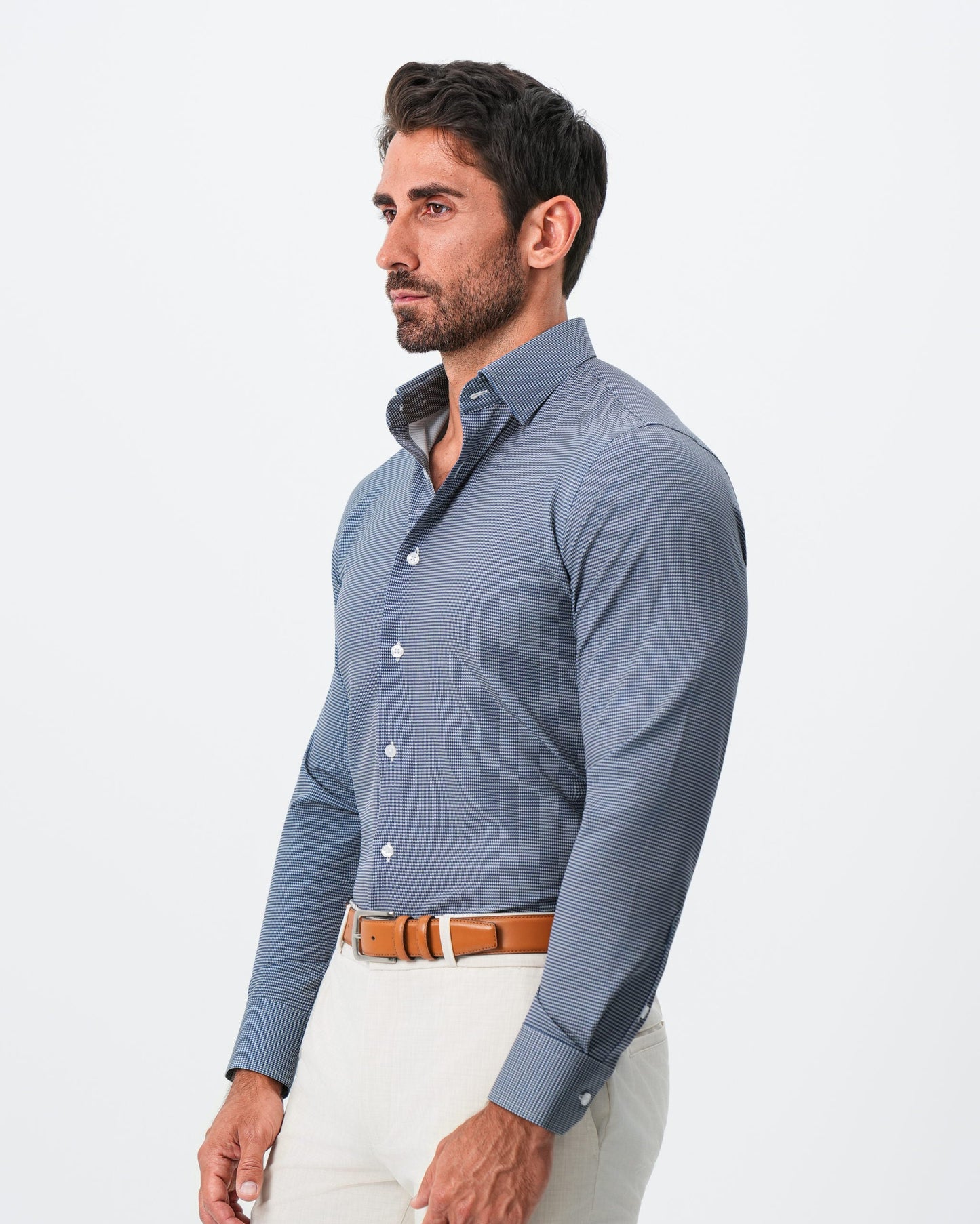 State & Liberty "The Holland" Dark Navy Micro Houndstooth