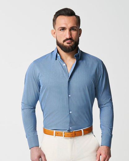 State & Liberty "The Lamar" Light Blue, Black & White Geo Weave