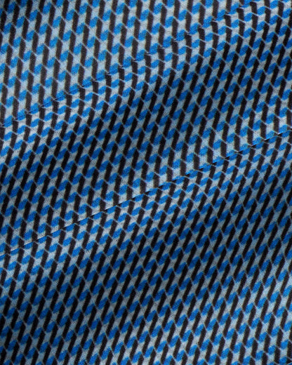 State & Liberty "The Lamar" Light Blue, Black & White Geo Weave