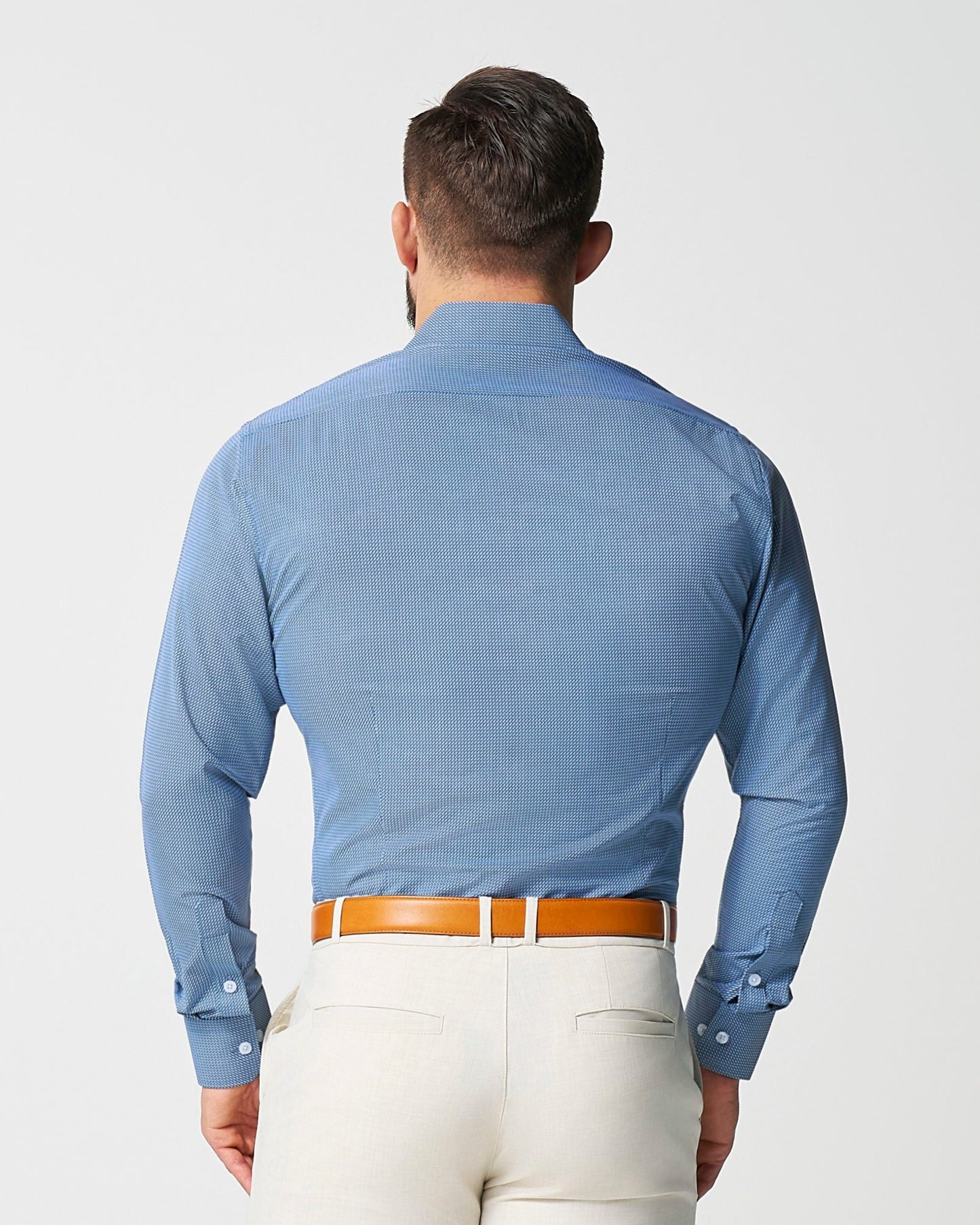 State & Liberty "The Lamar" Light Blue, Black & White Geo Weave