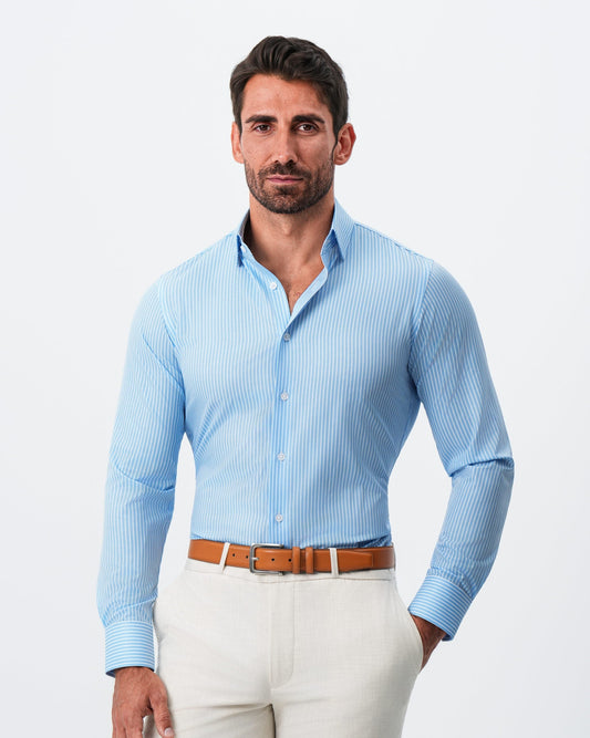 State & Liberty "The Rocky" Powder Blue with White Stripes