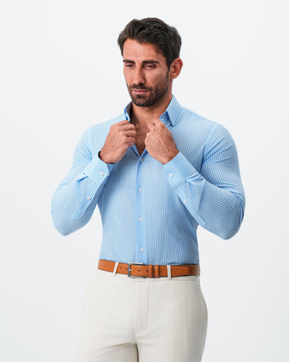 State & Liberty "The Rocky" Powder Blue with White Stripes