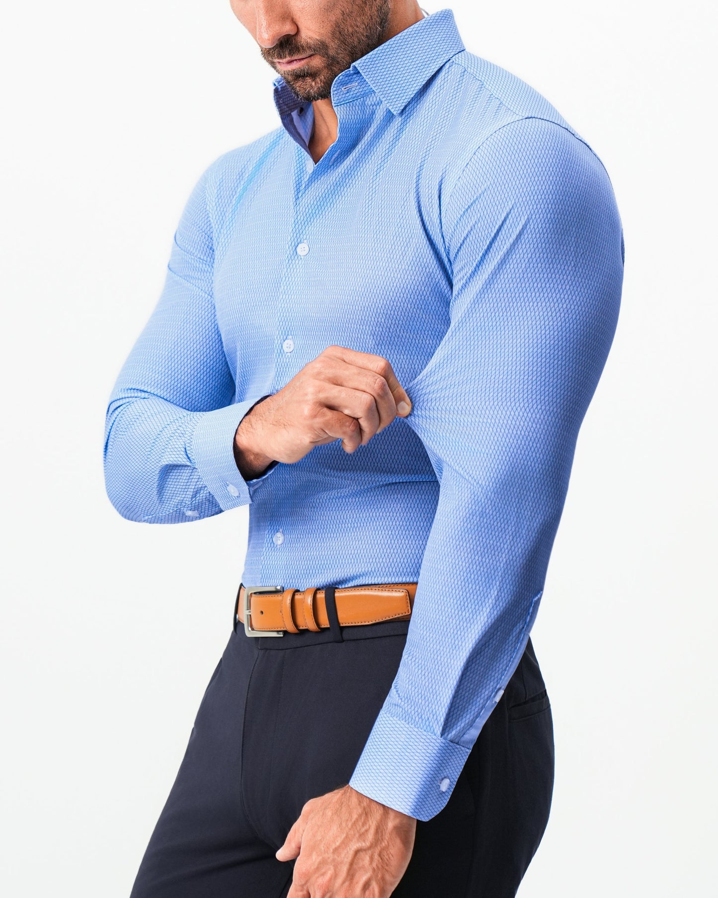 State & Liberty "The Sedona" Sky Blue with Navy Diamond Geo