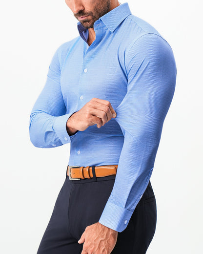 State & Liberty "The Sedona" Sky Blue with Navy Diamond Geo