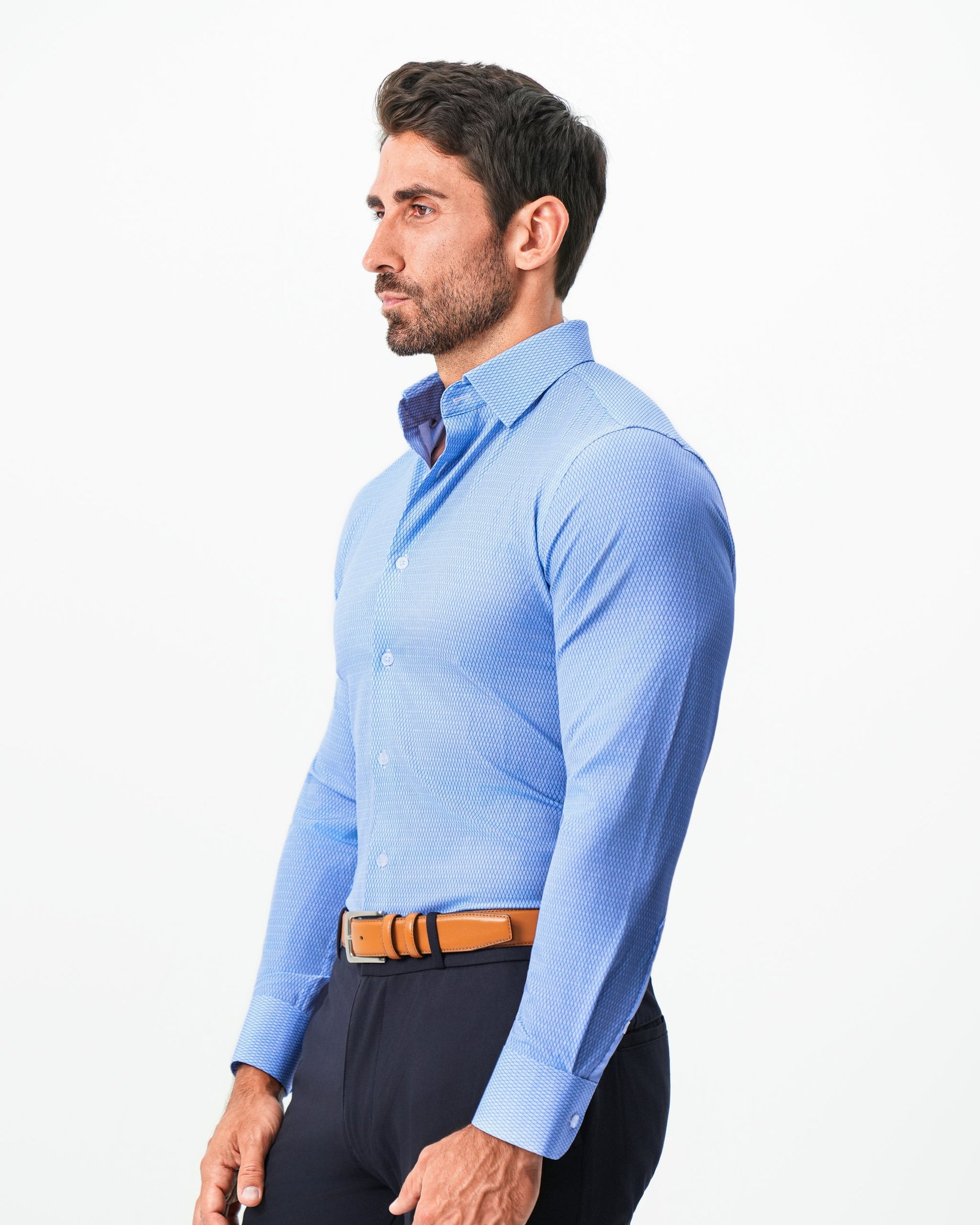 State & Liberty "The Sedona" Sky Blue with Navy Diamond Geo