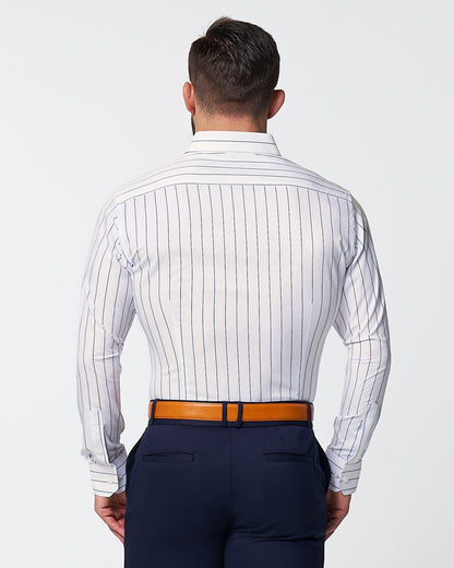 State & Liberty "The Cape" Wide Navy Stripe