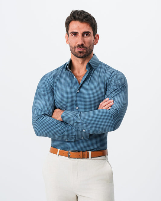 State & Liberty "The Montgomery" Teal & Navy Gingham