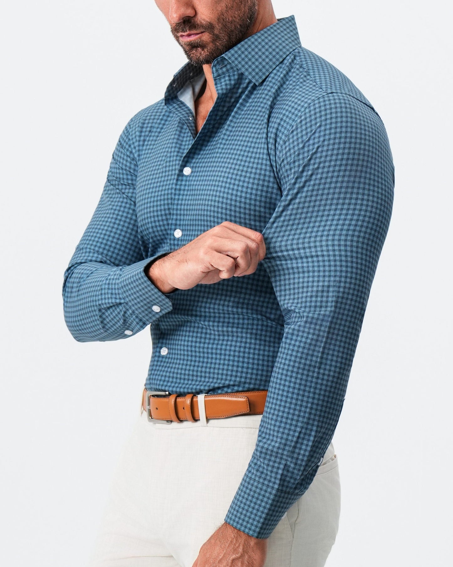 State & Liberty "The Montgomery" Teal & Navy Gingham