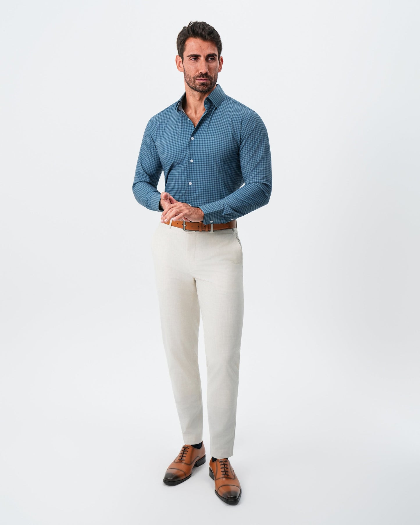 State & Liberty "The Montgomery" Teal & Navy Gingham
