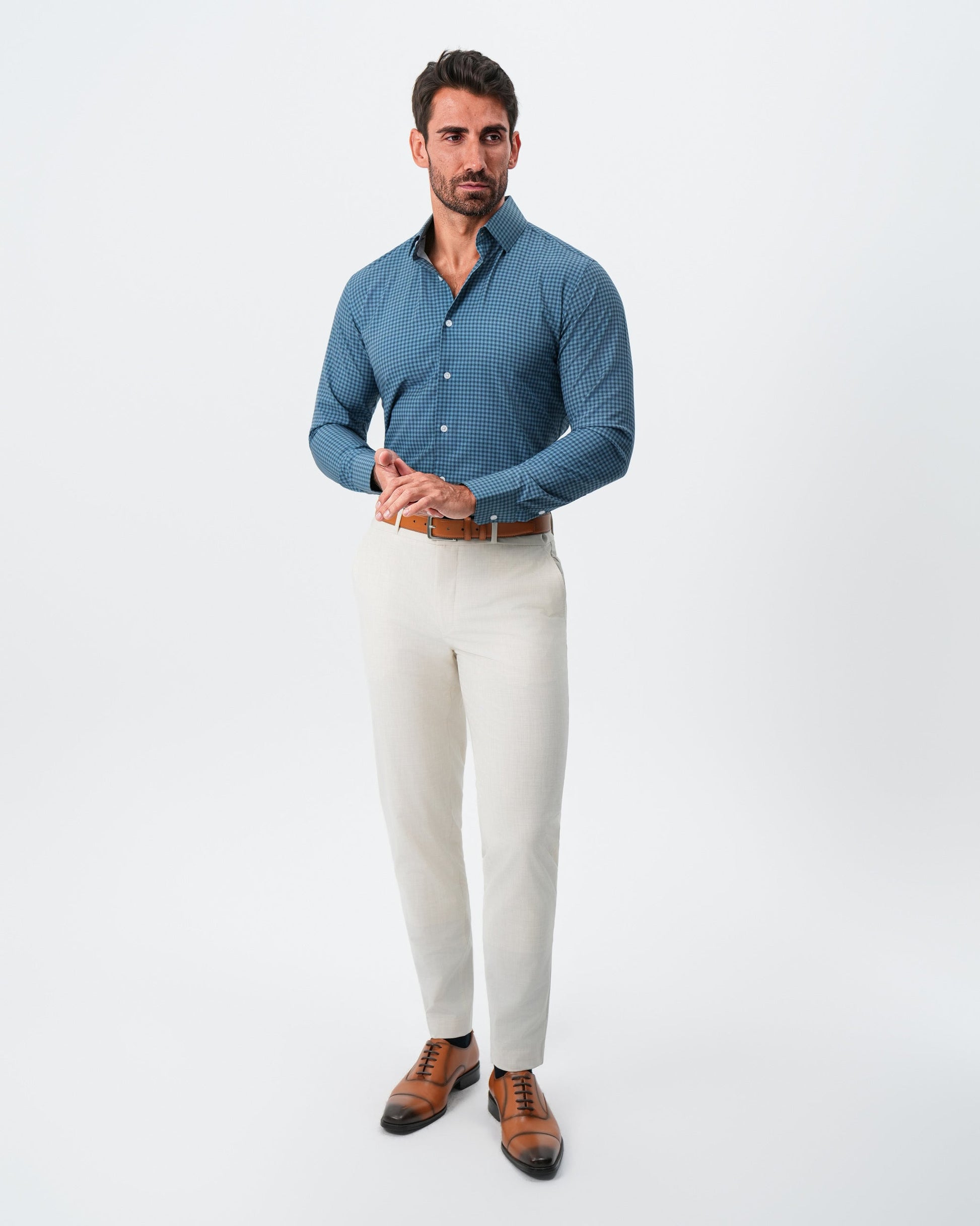 State & Liberty "The Montgomery" Teal & Navy Gingham
