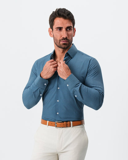 State & Liberty "The Montgomery" Teal & Navy Gingham