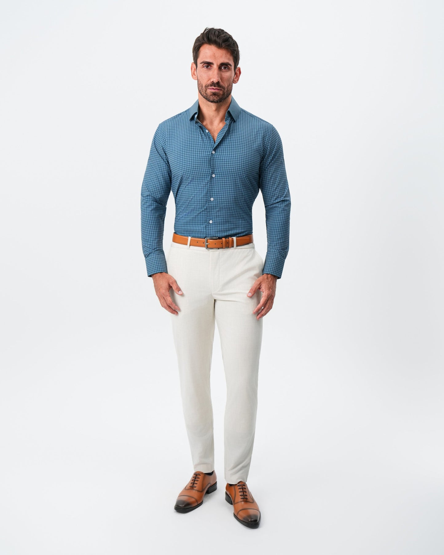 State & Liberty "The Montgomery" Teal & Navy Gingham