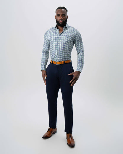 State & Liberty "The Parker" Navy, Light Blue and Pine Green Gingham